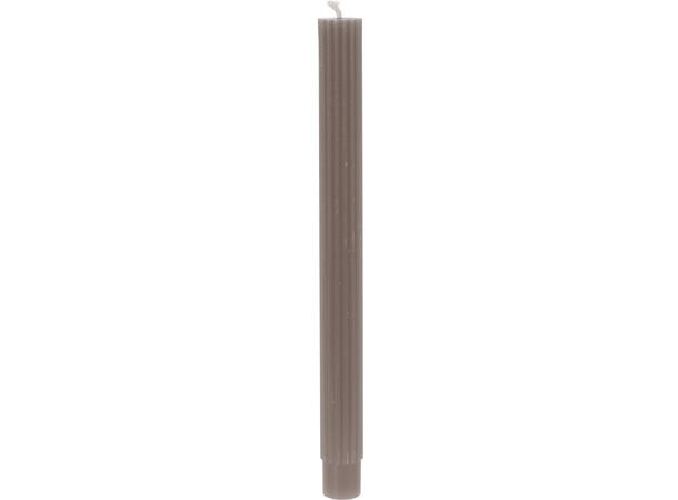 Kronelys rillet 2,3x25cm grå s/3 
