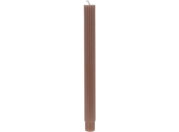 Kronelys rillet 2,3x25cm brun s/3 
