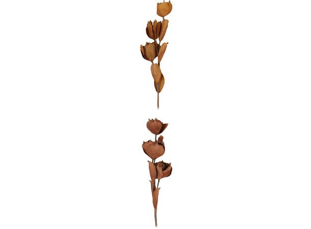 Blomst hibiscus brun/oker 96cm 2ass Med glitter 