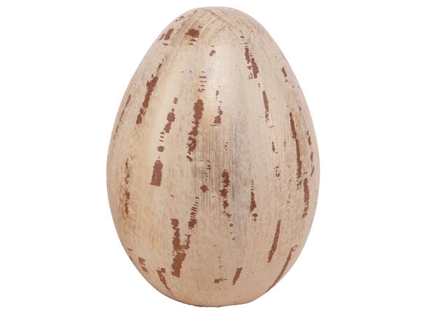 Egg stående beige/brunt 9x13cm 