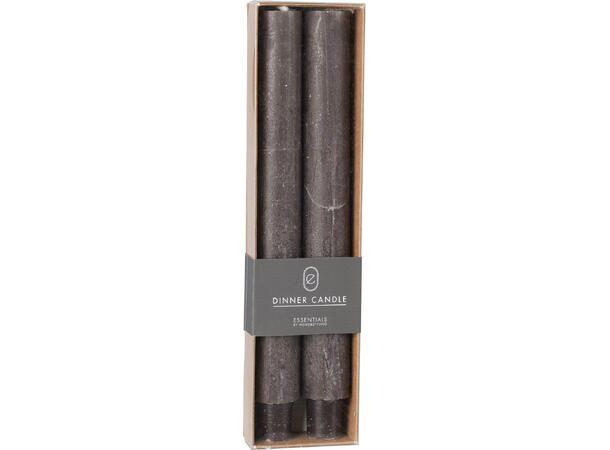 Stearinlys tykke grå 3x25cm 2 stk Eske:6,5x3,1x25,9cm 